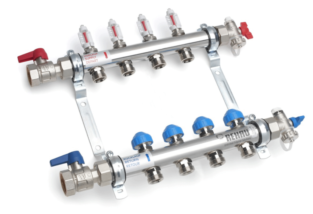 Rehau hydronic heating manifolds