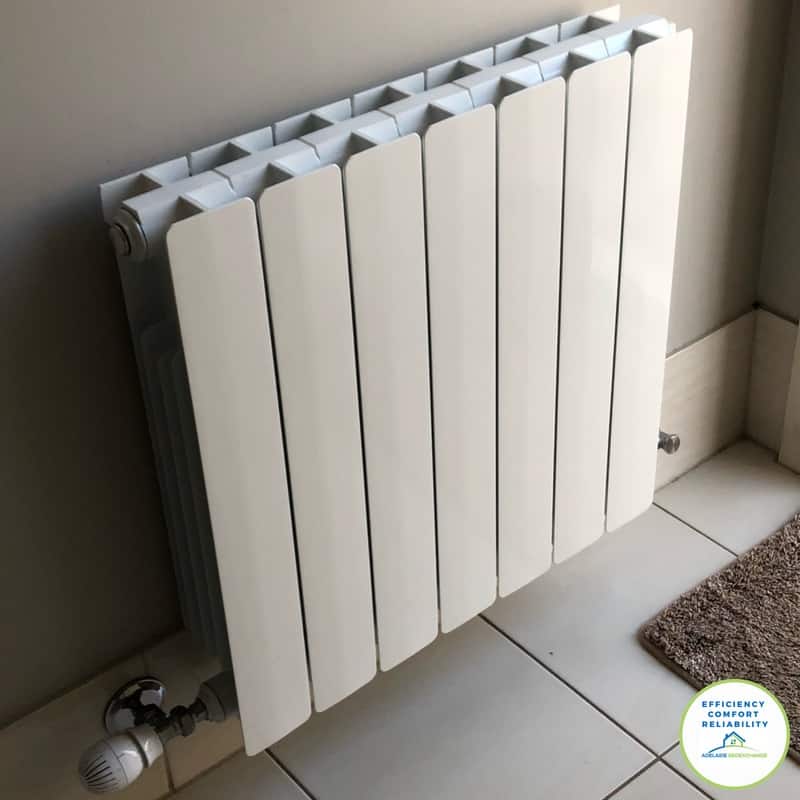 Hydronic heating radiator Aluminium for a modern look