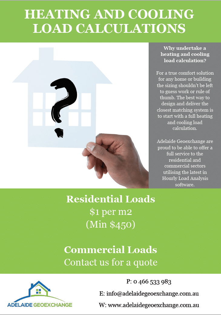 AGX heating and cooling load calculation flyer