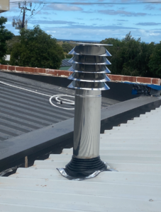 Stiebel Eltron HRV roof inlet pipe and cowl installed in Woodforde