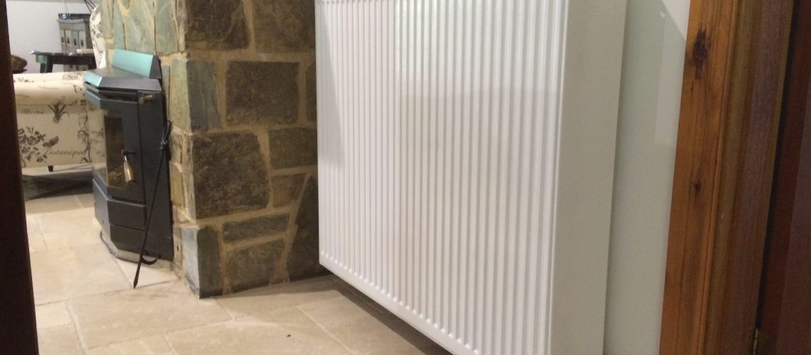 No fossil fuel - Hydronic radiator running with Air to water heat pump in the Adelaide Hills